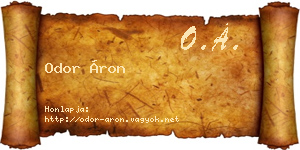 Odor Áron névjegykártya